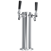 Draft Beer Tower | 3" Column | 2 Faucets